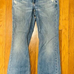 Banana Republic Classic Blue Lightly Distressed Women's Petite Jeans size 4P